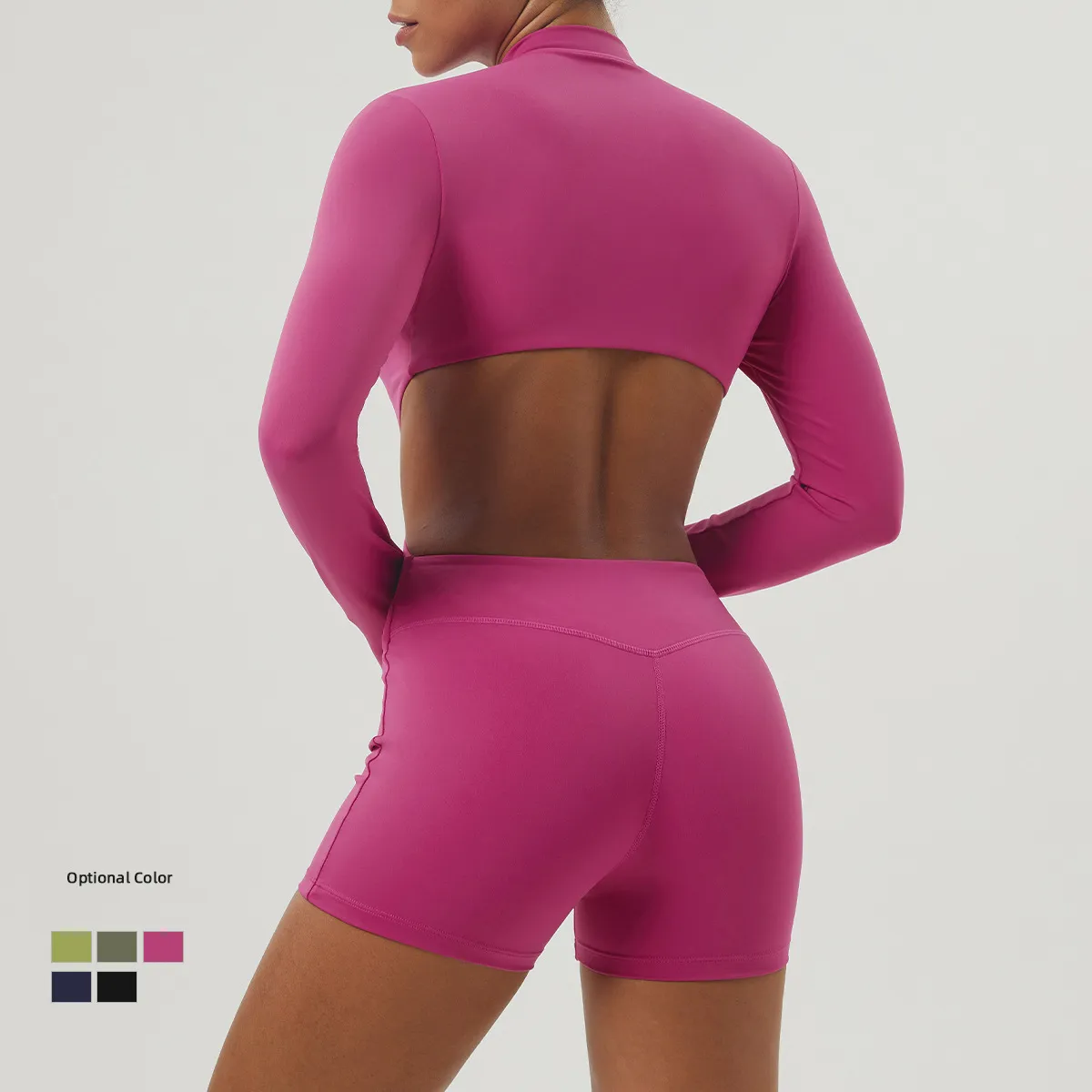 Women Hollow Waist Long Sleeve Yoga Jumpsuit